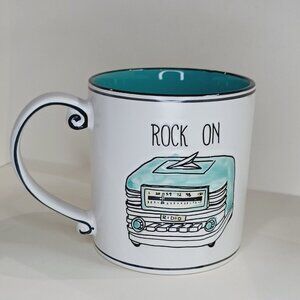 "ROCK ON" Teal Radio Mug by Spectrum Designz